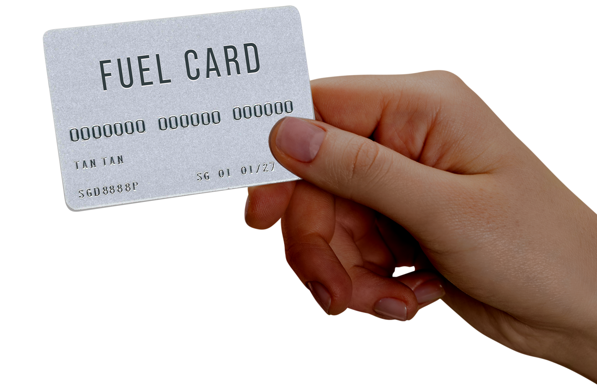 hand holding card